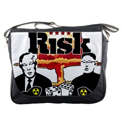 Nuclear Explosion Trump And Kim Jong Messenger Bags by Valentinaart