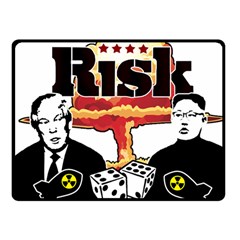 Nuclear Explosion Trump And Kim Jong Double Sided Fleece Blanket (small)  by Valentinaart