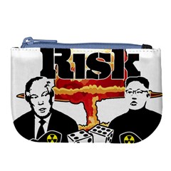 Nuclear Explosion Trump And Kim Jong Large Coin Purse by Valentinaart