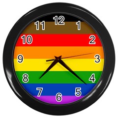 Philadelphia Pride Flag Wall Clocks (black) by Valentinaart