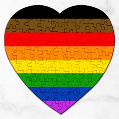 Philadelphia Pride Flag Jigsaw Puzzle (heart) by Valentinaart