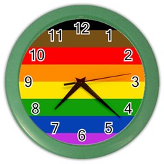 Philadelphia Pride Flag Color Wall Clocks by Valentinaart