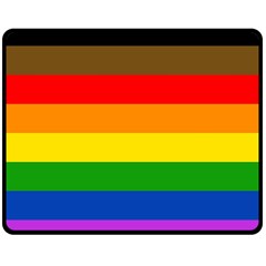 Philadelphia Pride Flag Fleece Blanket (medium)  by Valentinaart