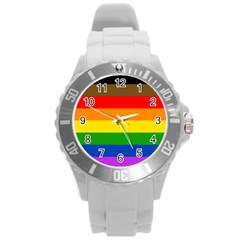 Philadelphia Pride Flag Round Plastic Sport Watch (l) by Valentinaart