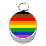 Philadelphia pride flag Mini Silver Compasses Front