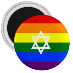 Gay Pride Israel Flag 3  Magnets by Valentinaart