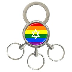 Gay Pride Israel Flag 3-ring Key Chains by Valentinaart