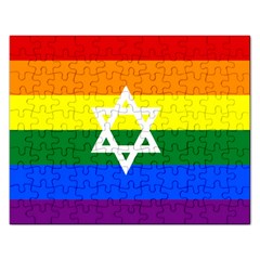 Gay Pride Israel Flag Rectangular Jigsaw Puzzl by Valentinaart