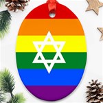 GAY PRIDE Israel Flag Oval Ornament (Two Sides) Front