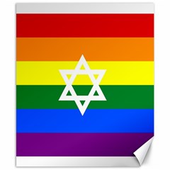 Gay Pride Israel Flag Canvas 8  X 10  by Valentinaart