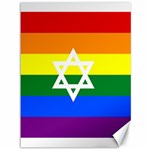 GAY PRIDE Israel Flag Canvas 36  x 48   35.26 x46.15  Canvas - 1