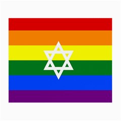 Gay Pride Israel Flag Small Glasses Cloth (2-side) by Valentinaart