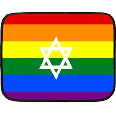 Gay Pride Israel Flag Fleece Blanket (mini) by Valentinaart