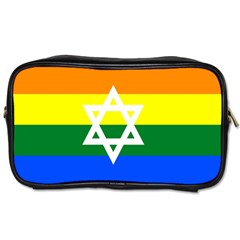 Gay Pride Israel Flag Toiletries Bags by Valentinaart