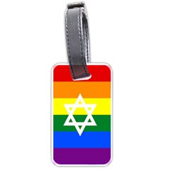 Gay Pride Israel Flag Luggage Tags (one Side)  by Valentinaart