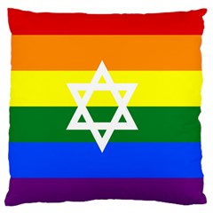 GAY PRIDE Israel Flag Large Cushion Case (One Side)