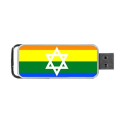 Gay Pride Israel Flag Portable Usb Flash (two Sides) by Valentinaart