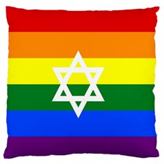 Gay Pride Israel Flag Standard Flano Cushion Case (two Sides) by Valentinaart