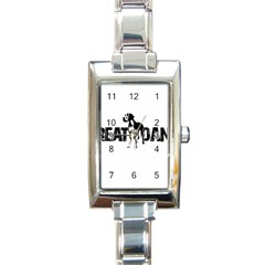 Great Dane Rectangle Italian Charm Watch by Valentinaart