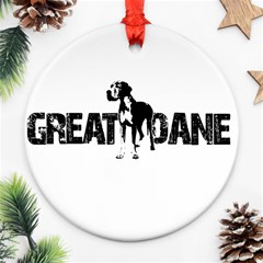 Great Dane Ornament (round) by Valentinaart