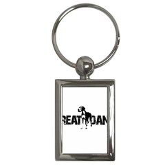 Great Dane Key Chains (rectangle)  by Valentinaart