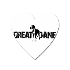 Great Dane Heart Magnet by Valentinaart