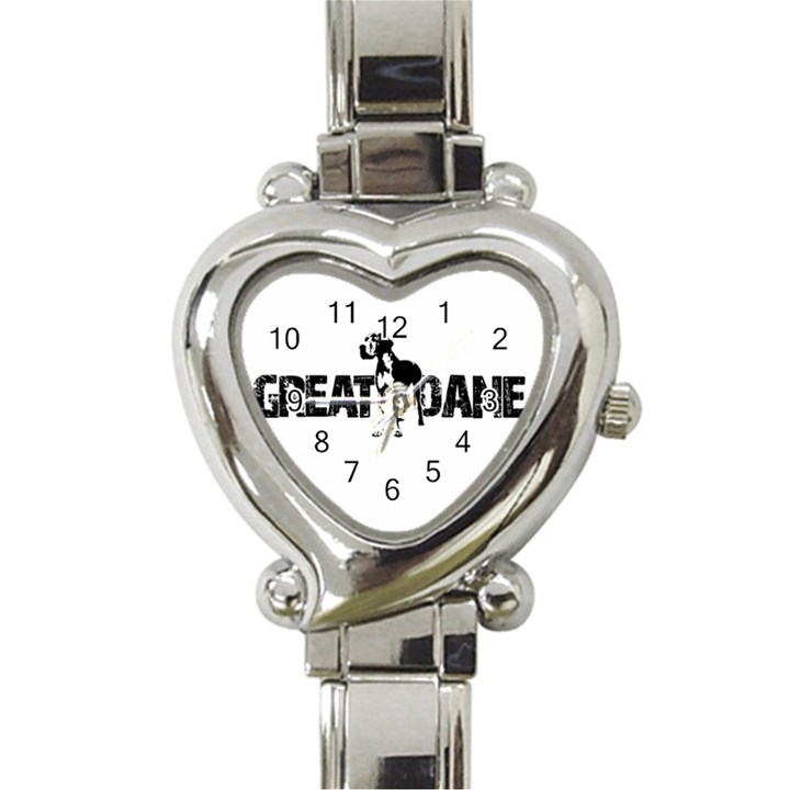 Great Dane Heart Italian Charm Watch