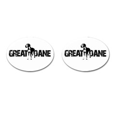 Great Dane Cufflinks (oval) by Valentinaart