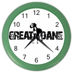 Great Dane Color Wall Clocks by Valentinaart