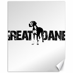 Great Dane Canvas 11  X 14   by Valentinaart