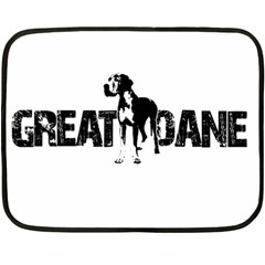 Great Dane Double Sided Fleece Blanket (mini)  by Valentinaart