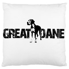 Great Dane Large Cushion Case (one Side) by Valentinaart