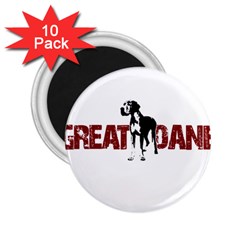 Great Dane 2 25  Magnets (10 Pack)  by Valentinaart