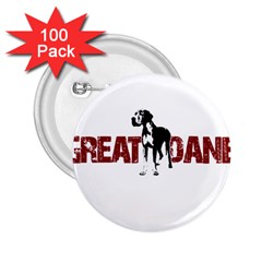 Great Dane 2 25  Buttons (100 Pack)  by Valentinaart