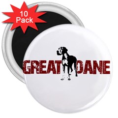 Great Dane 3  Magnets (10 Pack) 