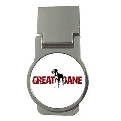 Great Dane Money Clips (round)  by Valentinaart