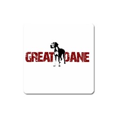 Great Dane Square Magnet by Valentinaart