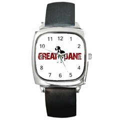 Great Dane Square Metal Watch by Valentinaart