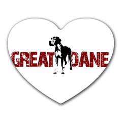 Great Dane Heart Mousepads by Valentinaart