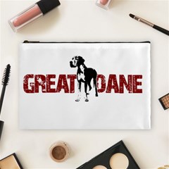 Great Dane Cosmetic Bag (large)  by Valentinaart