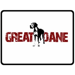 Great Dane Fleece Blanket (large)  by Valentinaart