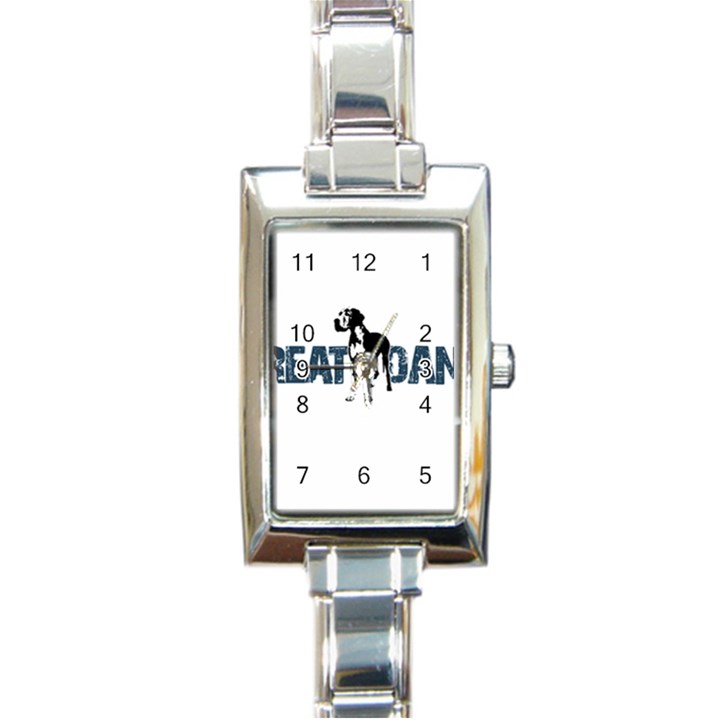 Great Dane Rectangle Italian Charm Watch