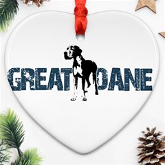 Great Dane Ornament (heart) by Valentinaart