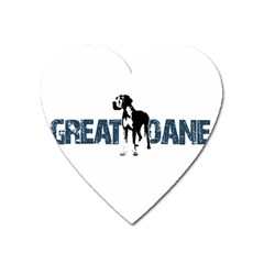 Great Dane Heart Magnet by Valentinaart