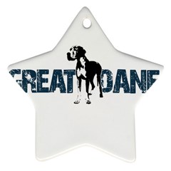 Great Dane Star Ornament (two Sides) by Valentinaart