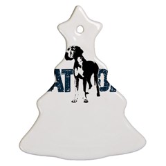 Great Dane Christmas Tree Ornament (two Sides) by Valentinaart