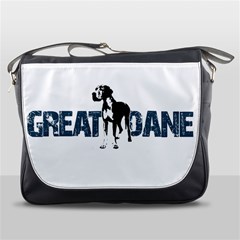 Great Dane Messenger Bags by Valentinaart