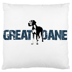 Great Dane Large Cushion Case (one Side) by Valentinaart