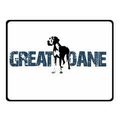 Great Dane Double Sided Fleece Blanket (small)  by Valentinaart