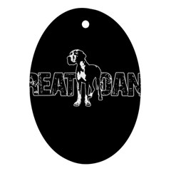 Great Dane Ornament (oval) by Valentinaart